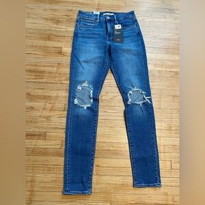 Levi’s Sculpt 721 High Rise Distressed Skinny Jeans size 27 Women 27 x 30